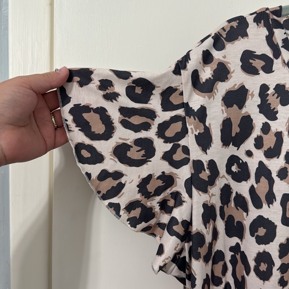 Southern Stitch XXL cheetah and colorful stripe with pockets - Picture 6 of 12